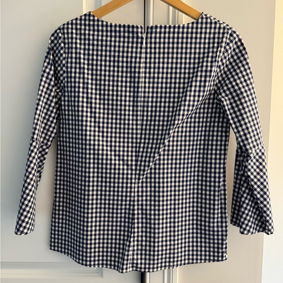 Blue and White Gingham Top by Baukjen UK, size 6. - Picture 2 of 5